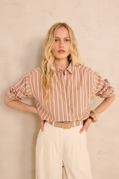 Picture of MARILOU STRIPED LONG-SLEEVE COTTON SHIRT